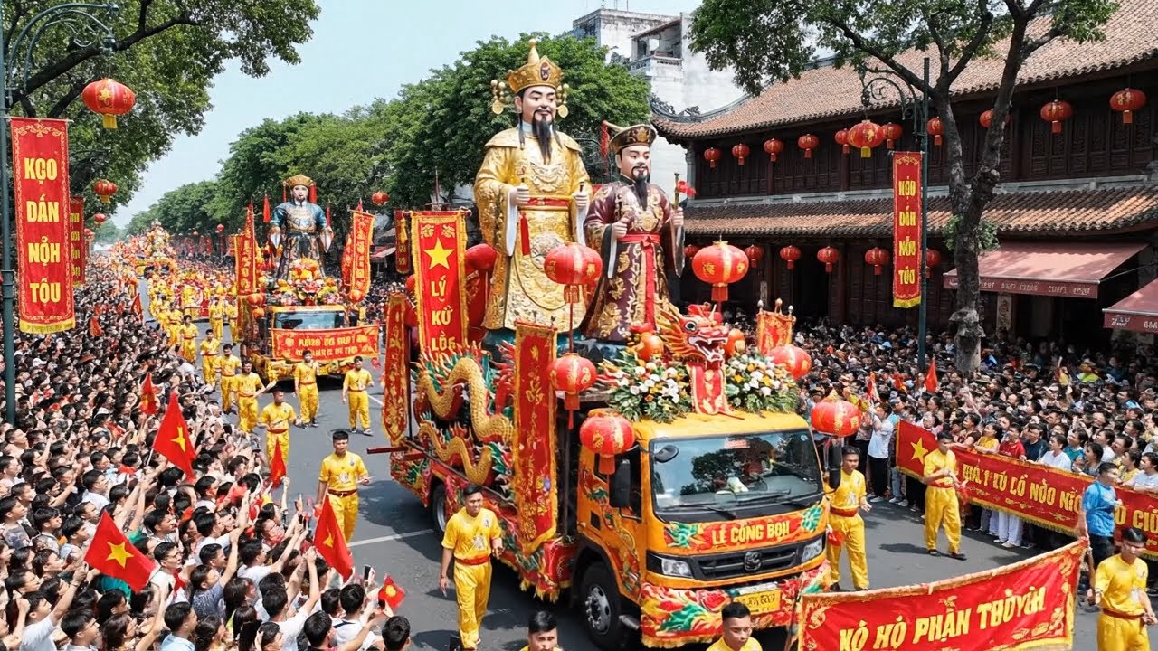 Giant Statue Parade of Vietnamese National Heroes in Hanoi and Ho Chi Minh City