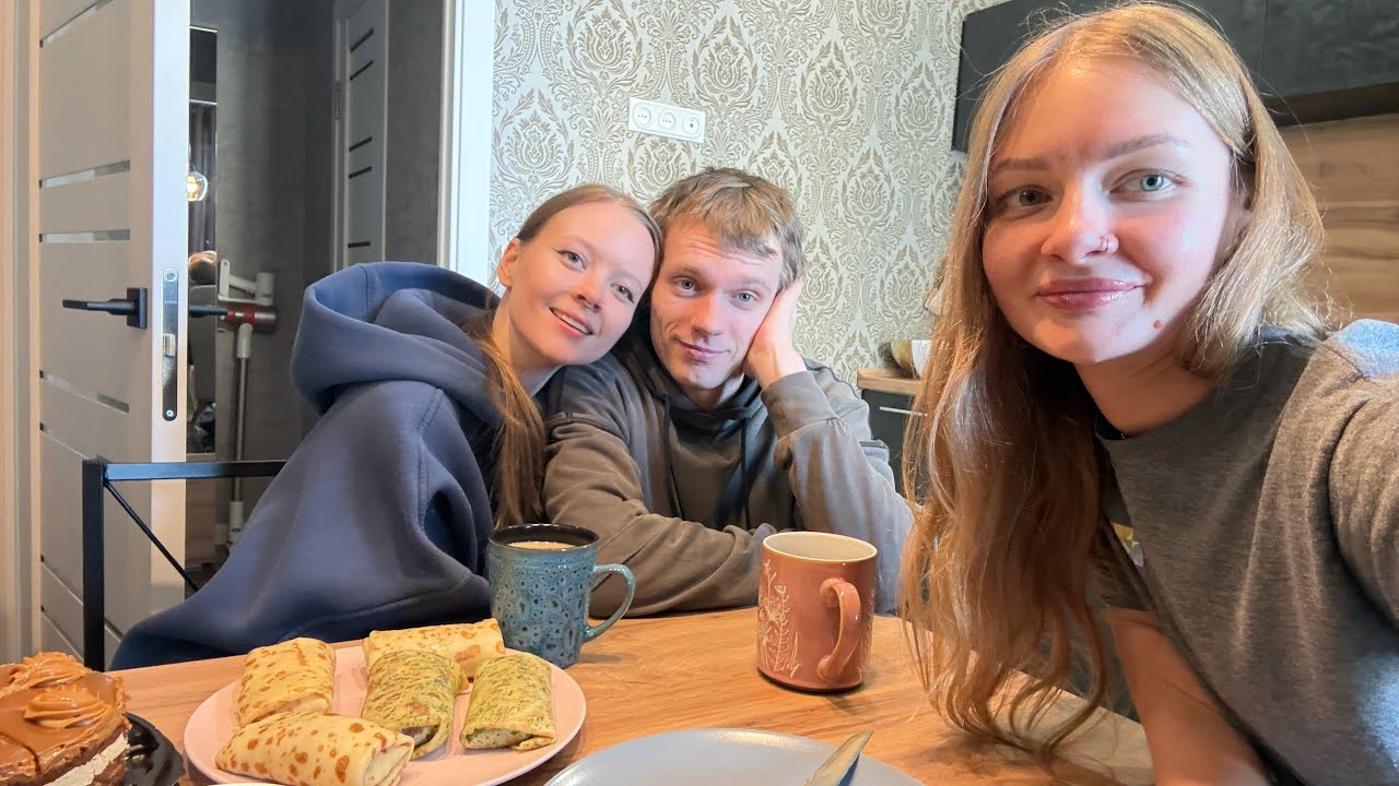 Любимые рядом 🥹Освобождаем машину из лап коварного снега ❄️ Влог