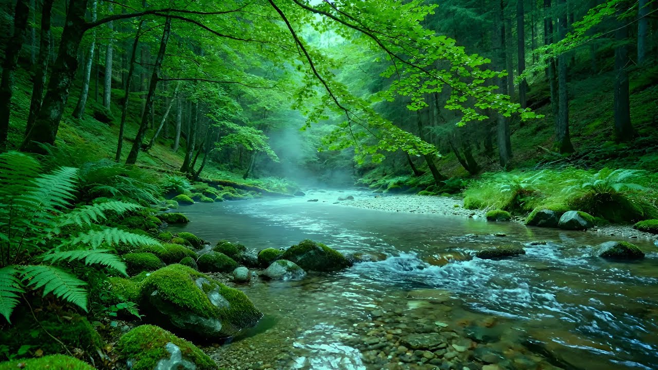 Forest Ambience | Birds Singing & Beautiful Stream Sounds for Peaceful Sleep,Deep Rest,Medicine ASMR