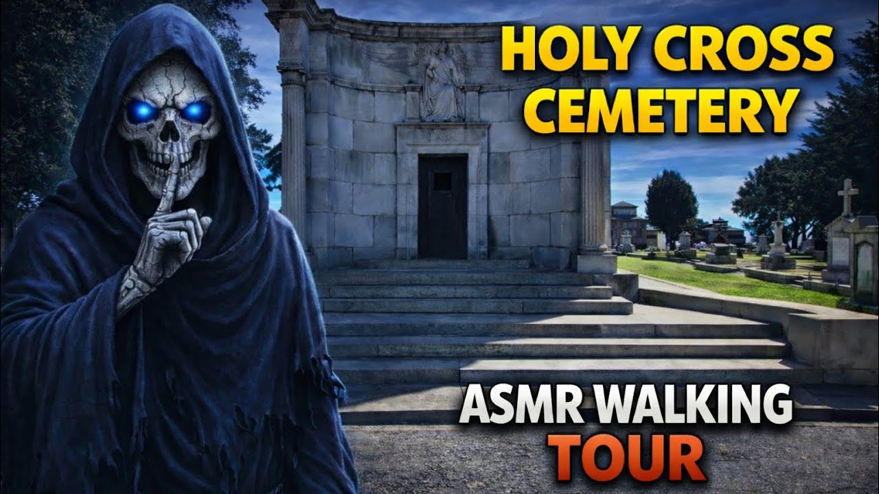 Cemetery ASMR at Holy Cross | Quiet Walking Tour for Sleep, Stress Relief & Calm Ambience