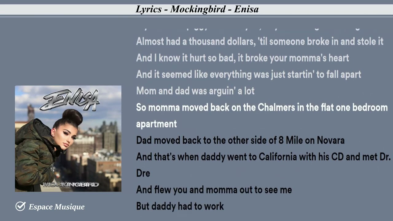 Lyrics   Mockingbird   Enisa