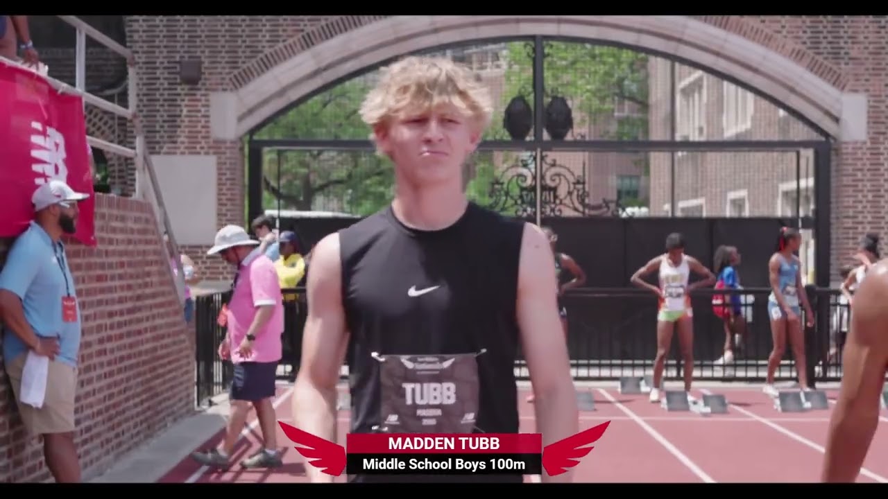 Boys 100m Middle School Final  - New Balance Nationals 2025  [Full Race Replay]