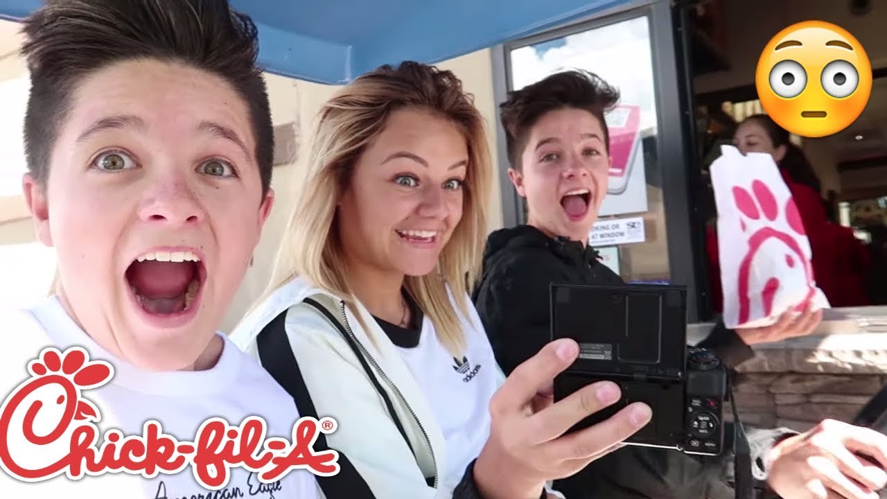 GOING THROUGH THE DRIVE THRU ON A GOLF CART! | Brock and Boston
