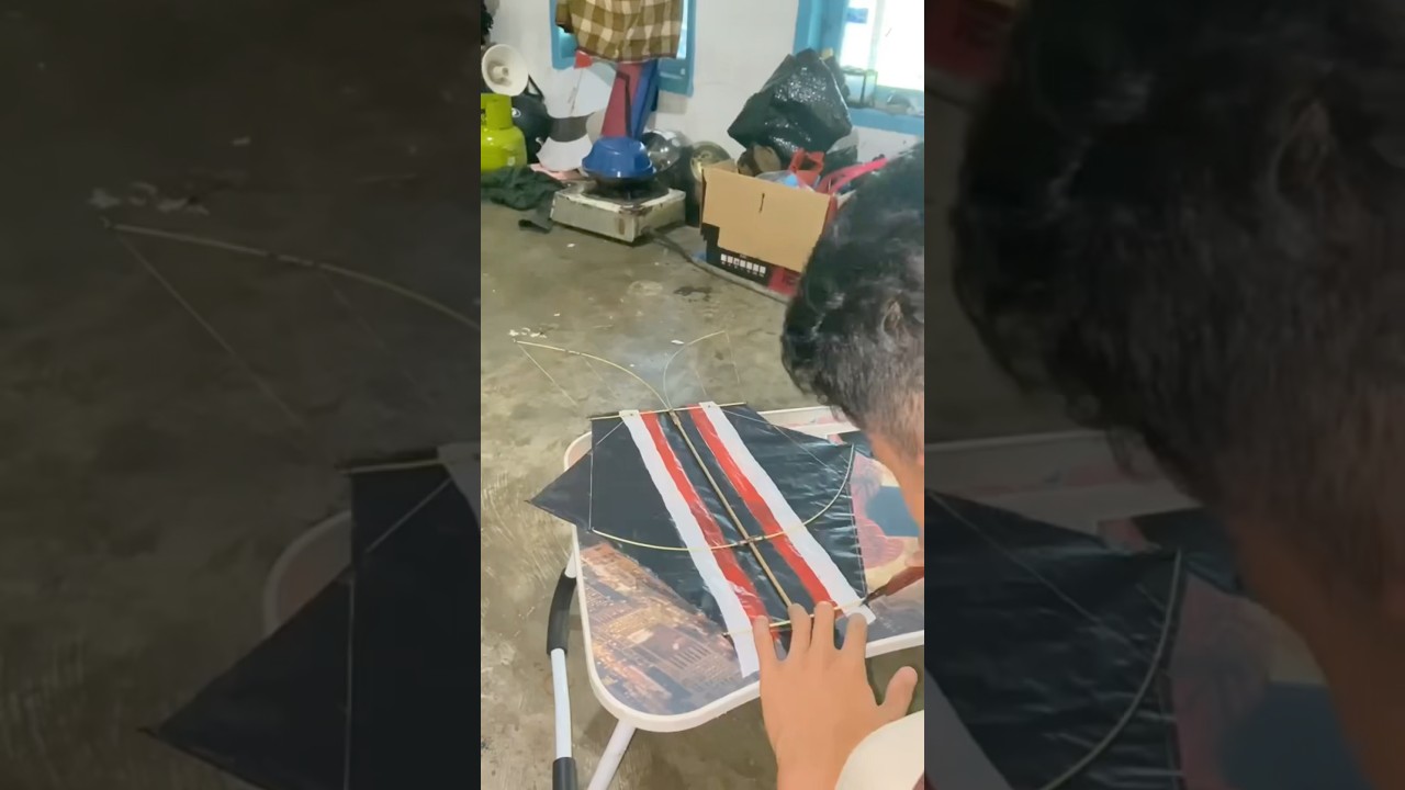 iseng bikin layangan bebean mini dari lidi kelapa 