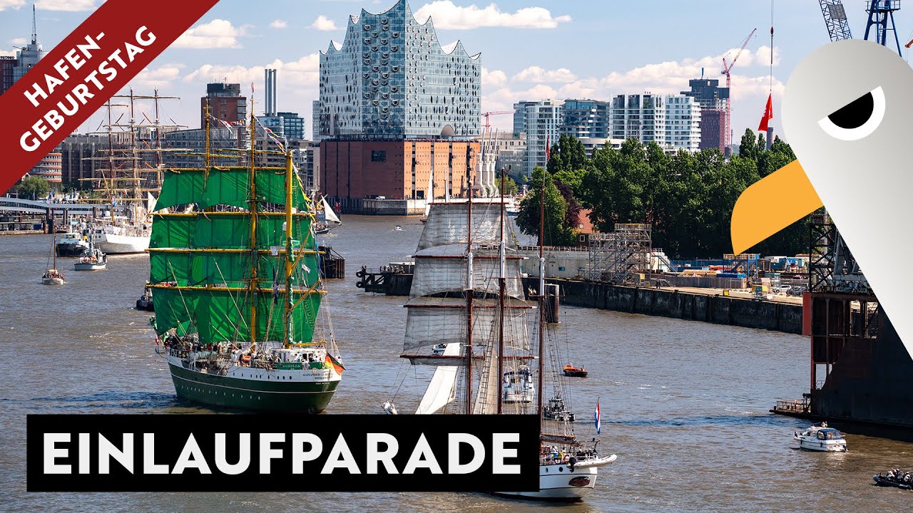 Einlaufparade Live zur Eröffnung des 836. Hamburger Hafengeburtstag