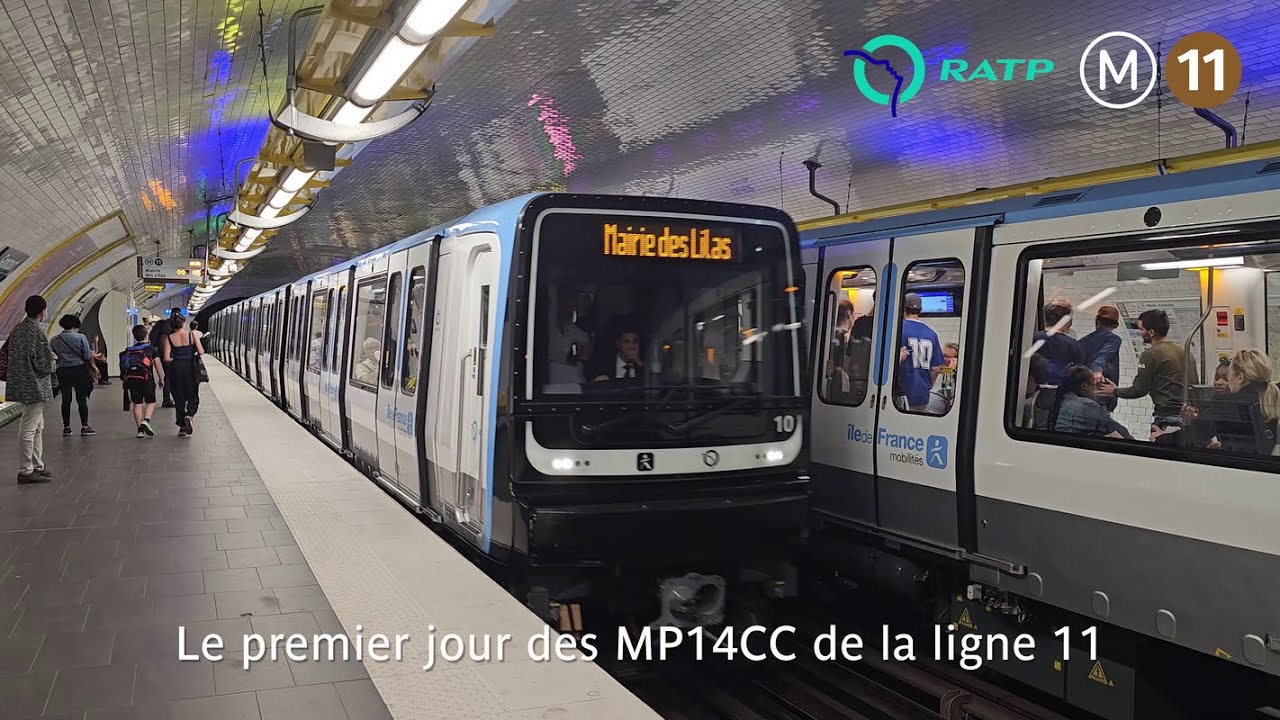 [RATP] Le premier jour des MP14 de la ligne 11 ! - 4K