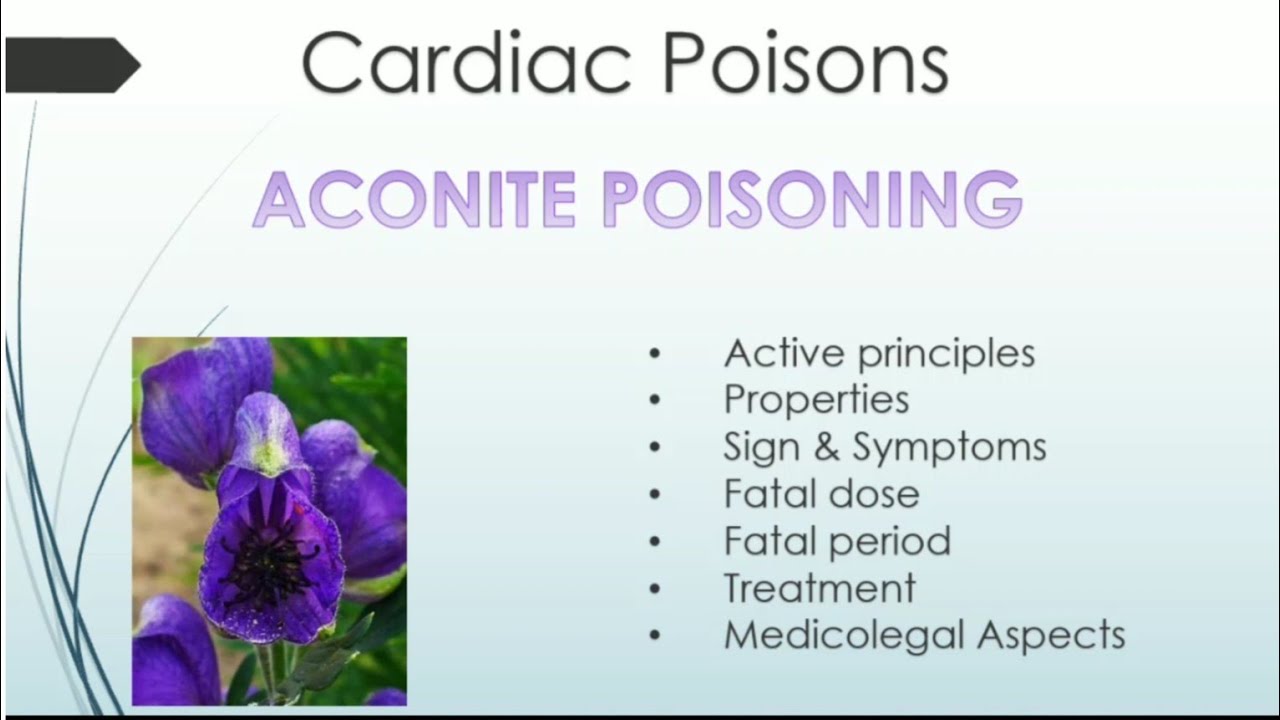 Aconite Poisoning Forensic Toxicology Lecture|| Cardiac Poison|| English Lecture