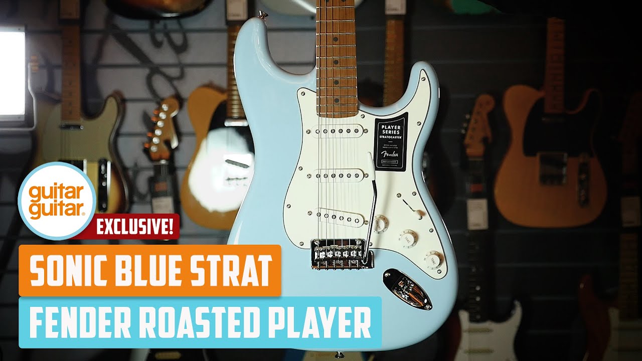 Fender Roasted Player Sonic Blue Strat | guitarguitar exclusive