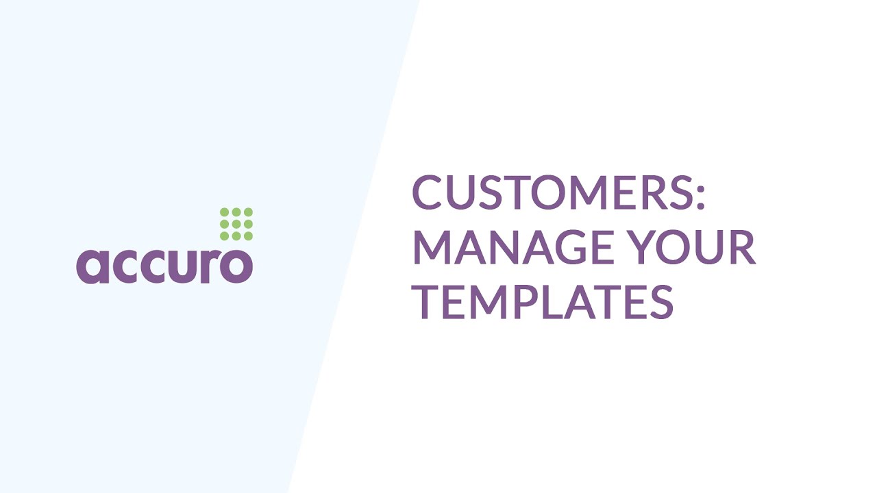 Manage your templates - add, remove or modify your templates within Accuro's speech-to-text service.