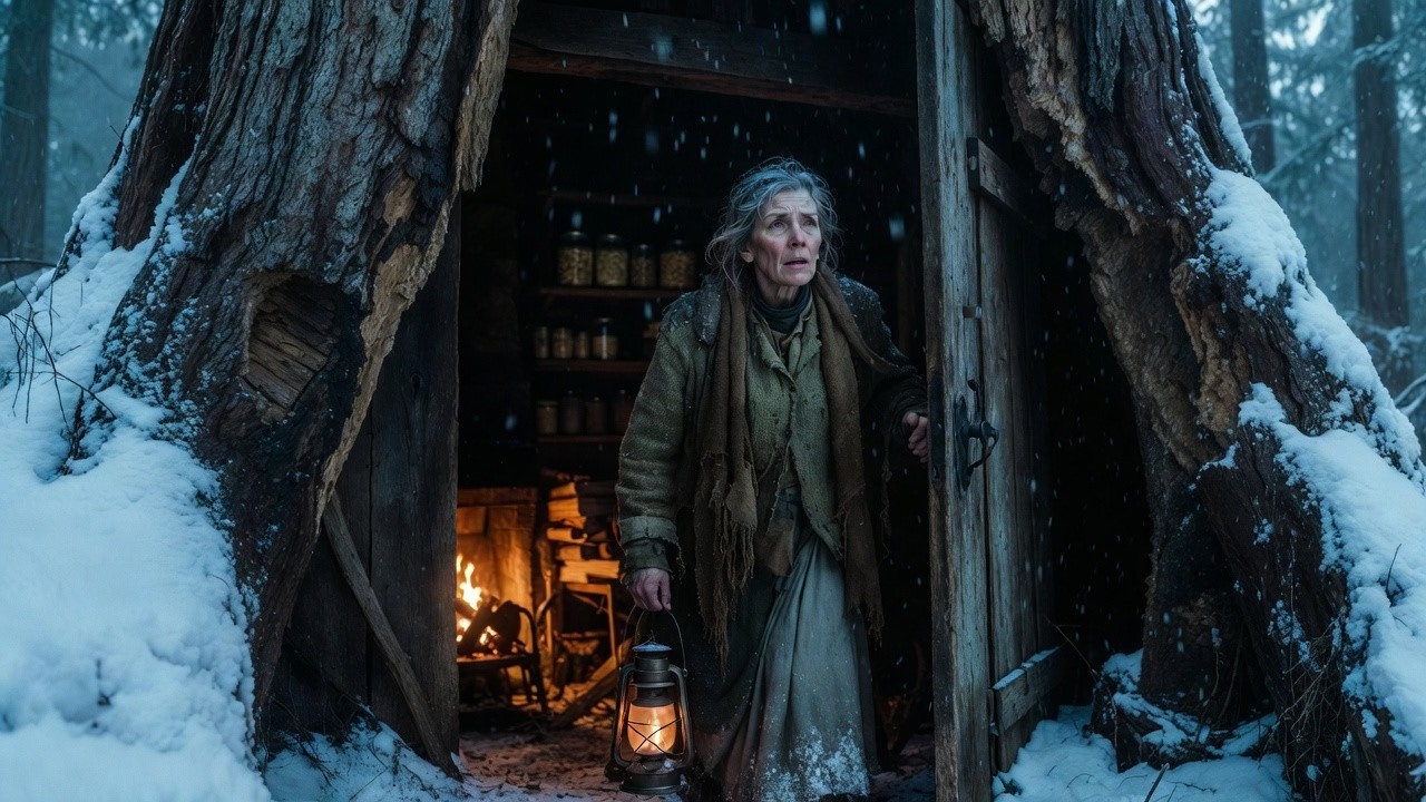 Abandoned, She Built Her Home Inside a Hollow Sequoia—A Blizzard Struck Town But Cannot Find Her