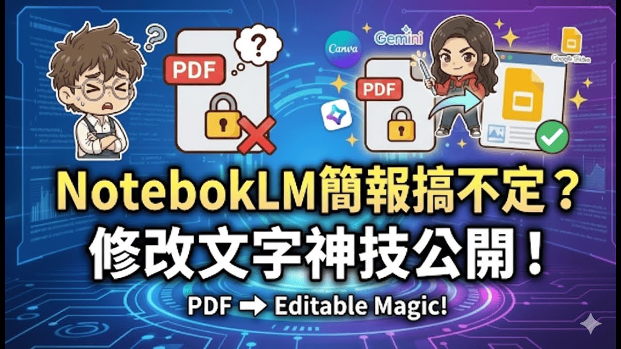 NotebookLM簡報搞不定？文字修改神技公開