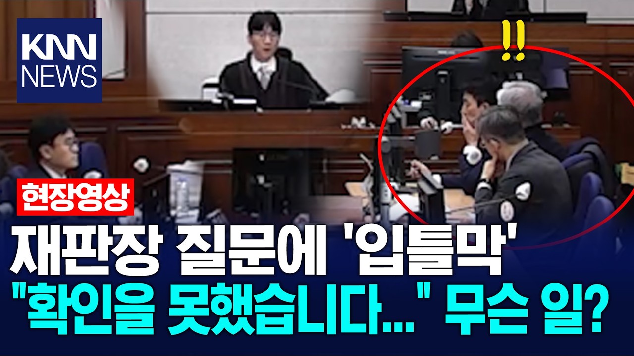 재판장 질문에 '입틀막' 