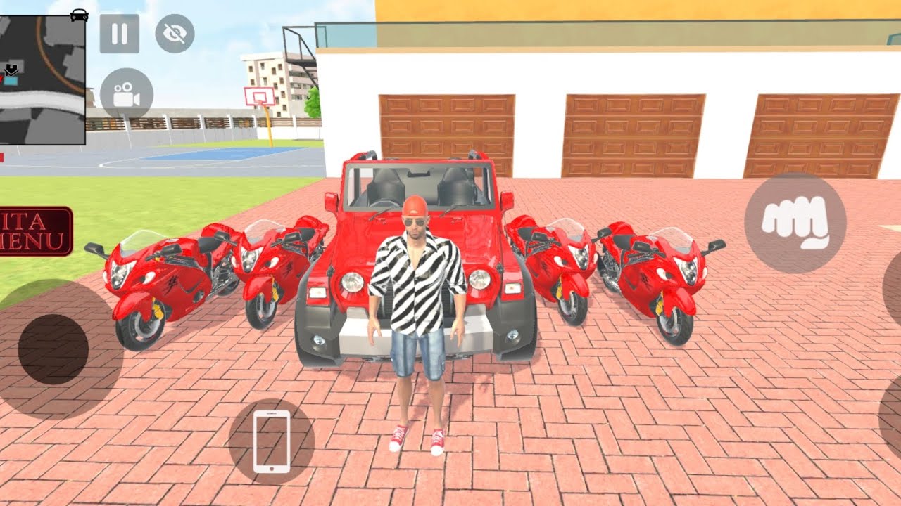 😱Franklin order by 2️⃣Hayabusa super bike 💥in indian thief auto simulator 🤯 #video #mrasgaming 