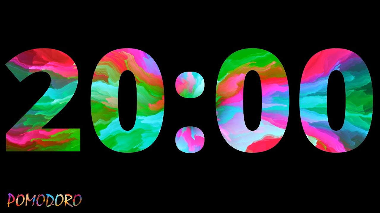 20 Minute Timer - Study - Work - Deep Focus - Countdown Timer - No Music
