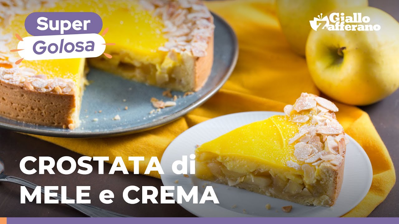 CROSTATA di MELE e CREMA: ABBINAMENTO PERFETTO per una versione SUPER GOLOSA!🍏💛
