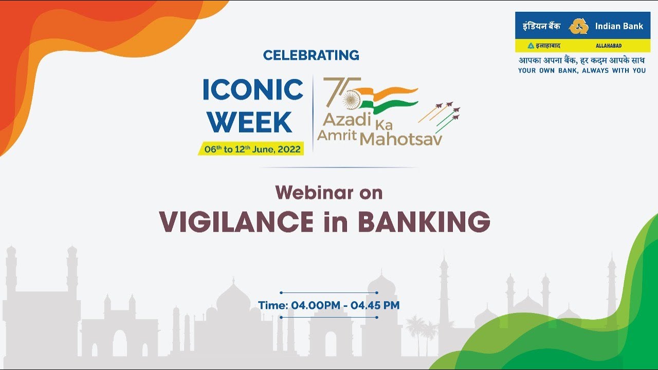 Indian Bank Live - Webinar on Vigilance in Banking
