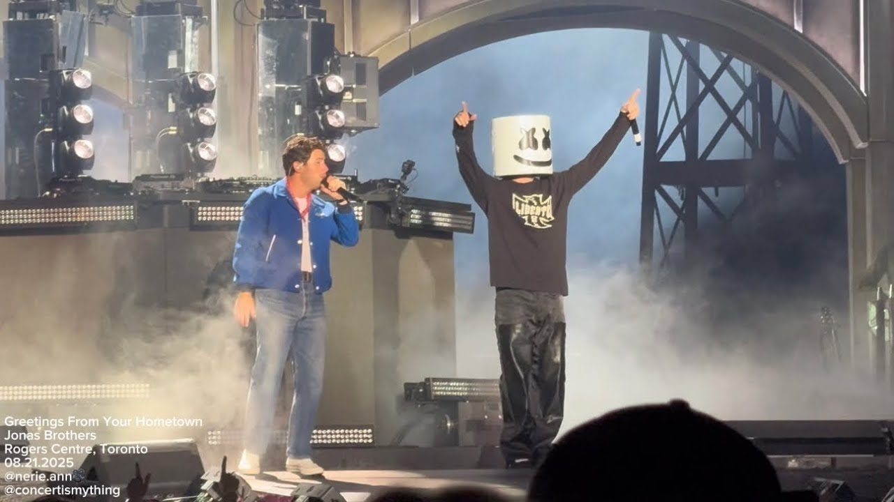 Jonas Brothers with Marshmello Performing 