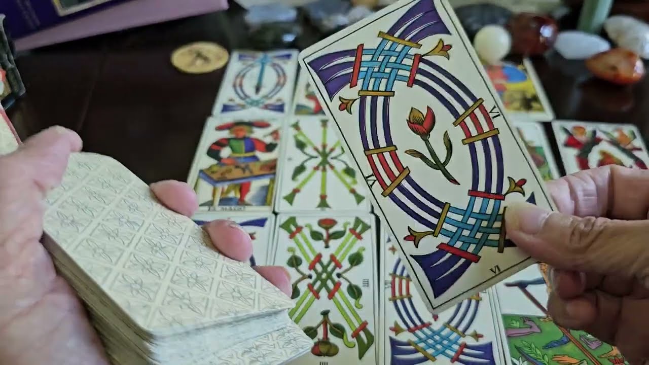 Demonstration Tarot Reading Using Tarot de Marseille Style Deck