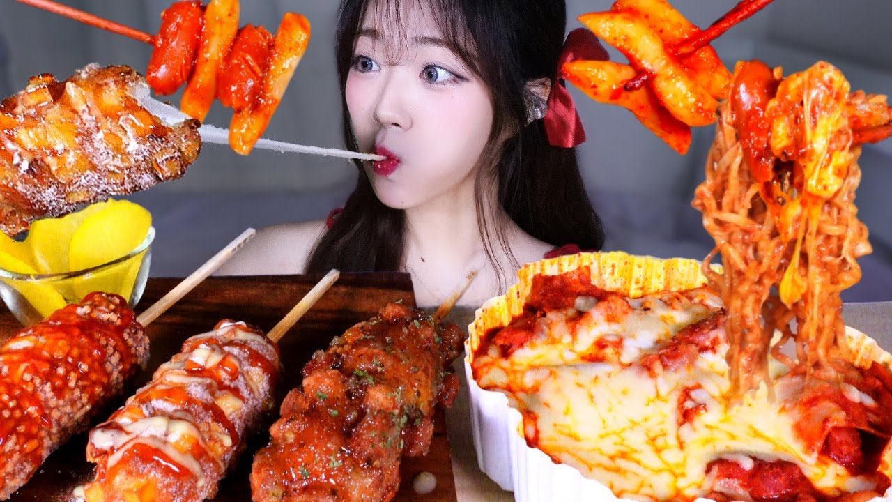 엽떡에 이 조합 아무도 안 먹길래..🔥 엽떡 제일 매운맛+명랑핫도그 신메뉴 먹방 리얼사운드 SPICY TTEOKBOKKI CORN DOG MUKBANG ASMR