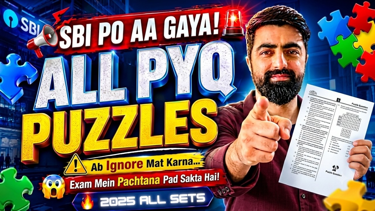 🚀SBI PO 2026: Exact Puzzles Asked in 2025 | 12 Sets Marathon⚡| By Dhruva Sir