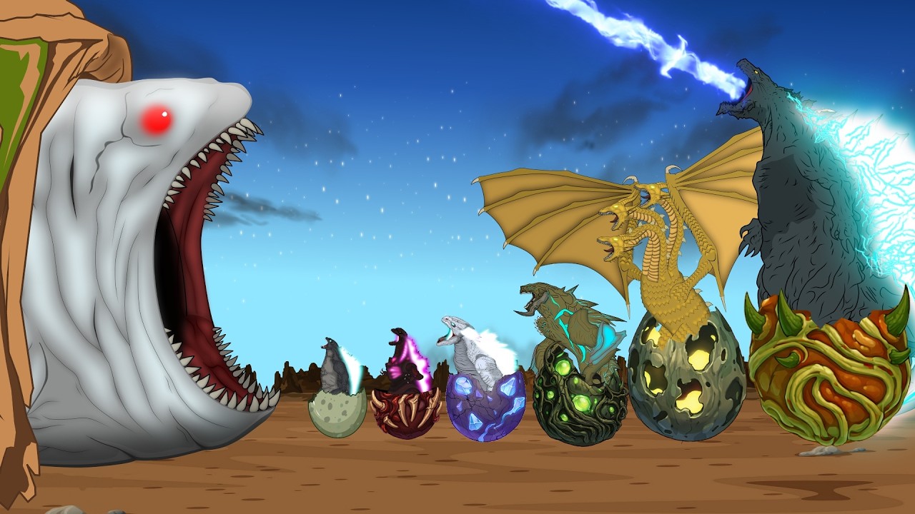 Rescue Evolution of Giant BLOOP vs Team Godzilla & Kong &ndash; King Ghidorah Joins Battle