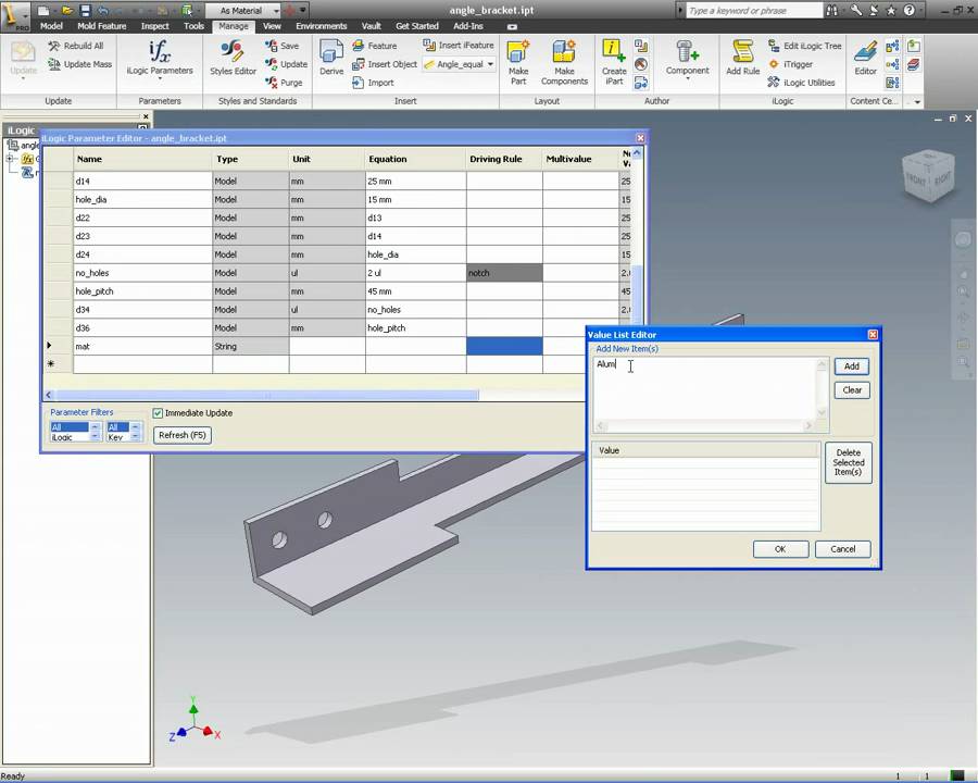 Introduction to Autodesk Inventor iLogic