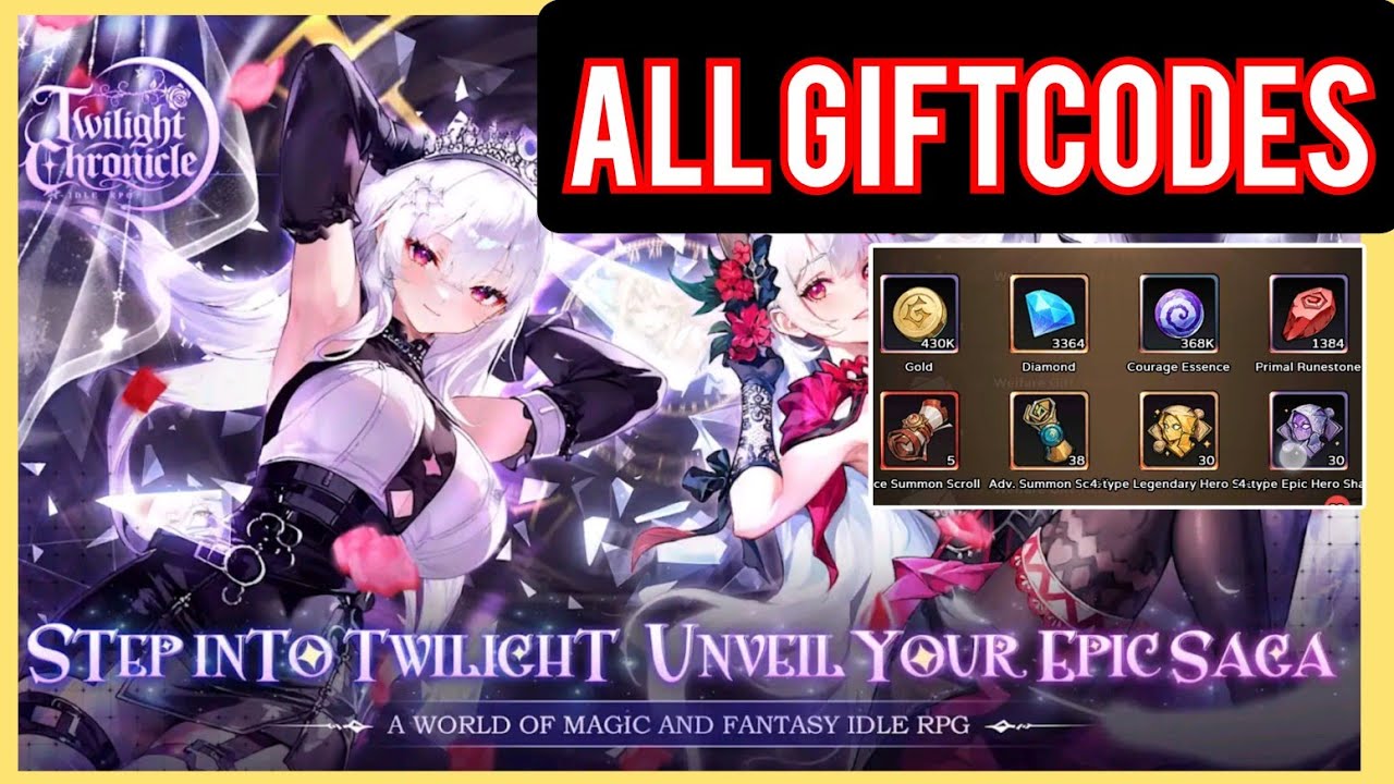 TWILIGHT CHRONICLE IDLE RPG | 18 C&Oacute;DIGOS de RESGATE (ALL GIFTCODES, REDEEM CODE) RECOMPENSAS
