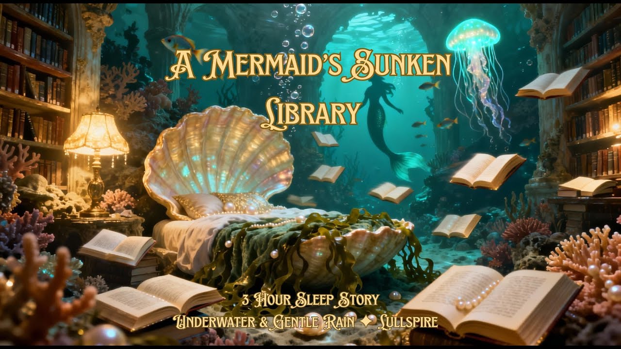 A Mermaid’s Sunken Library  Underwater Sounds & Gentle Rain Above  3 Hour Sleep Story ✦ Lullspire