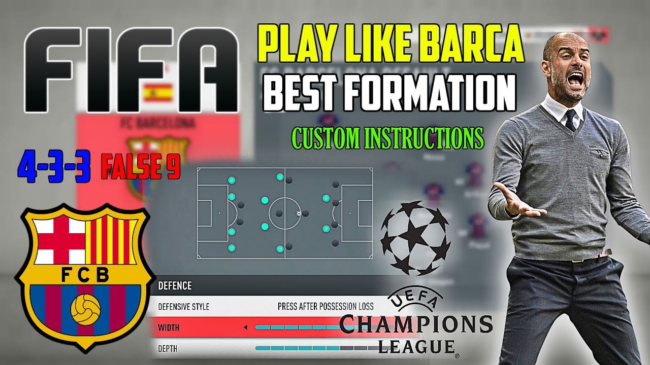 FIFA 20: PEP GUARDIOLA BARCELONA | CUSTOM TACTICS & INSTRUCTIONS | 4-3-3 (False 9)
