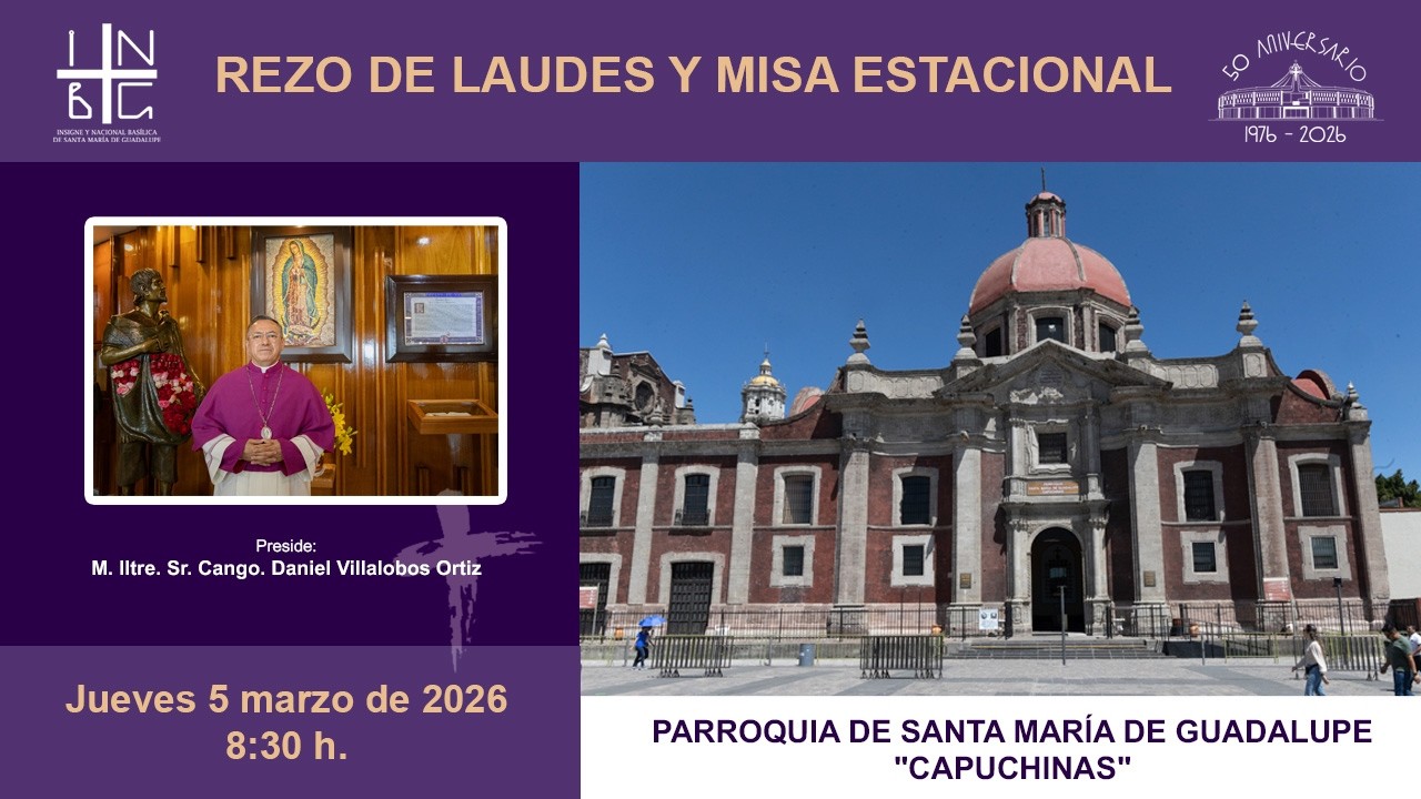 Rezo de Laudes y Misa Estacional, 5 de marzo de 2026, 8:15 h.