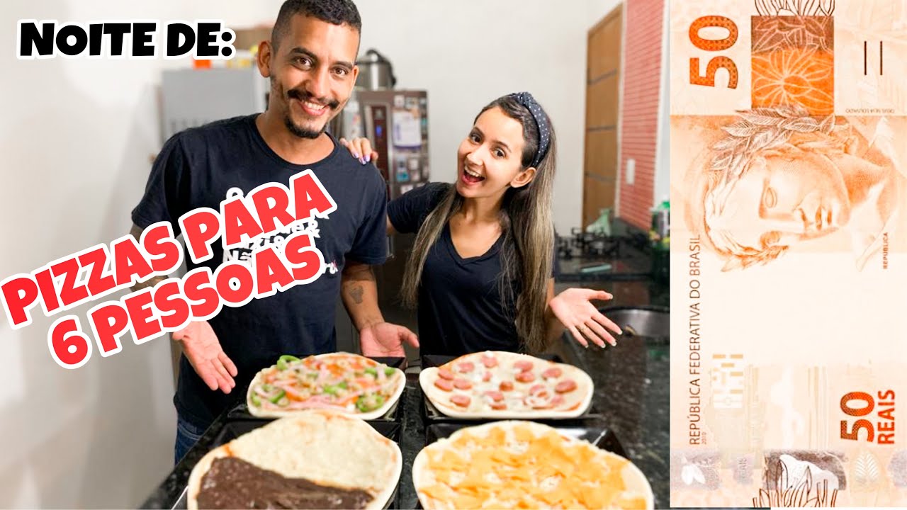 NOITE DE PIZZAS COM R$50 PARA 6 PESSOAS *desafio*
