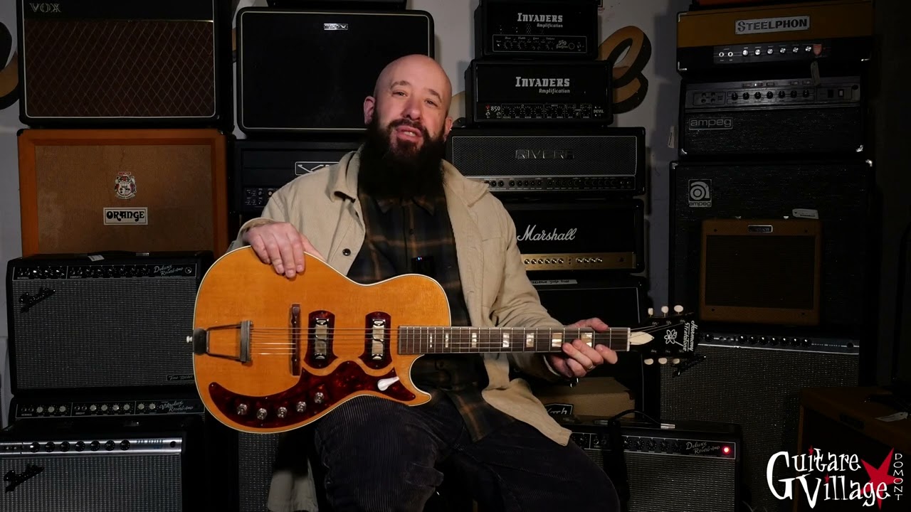 Harmony Stratotone H49 Deluxe Jupiter 1958 - Guitare Village