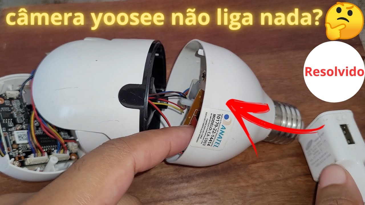 câmera yoosee não liga parou de funcionar trocar a placa fonte pode resolver