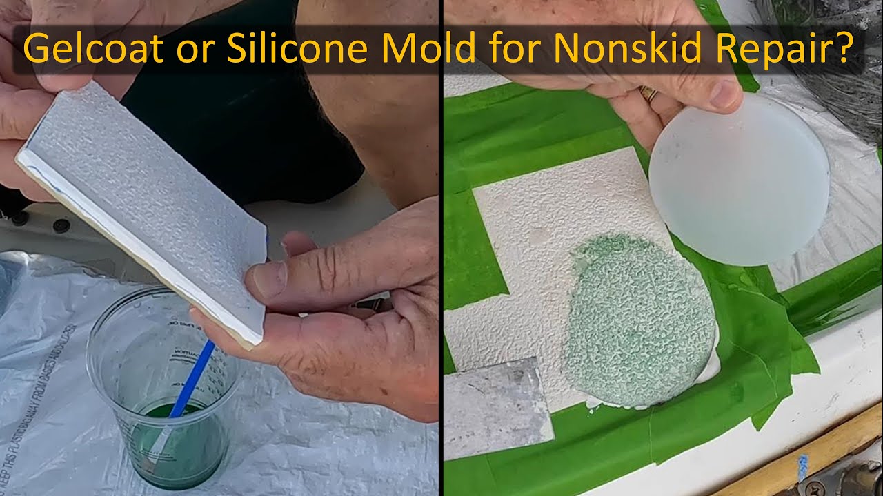 Real world gelcoat repair.  On the water in the Florida heat. Part 2: Making and using nonskid molds