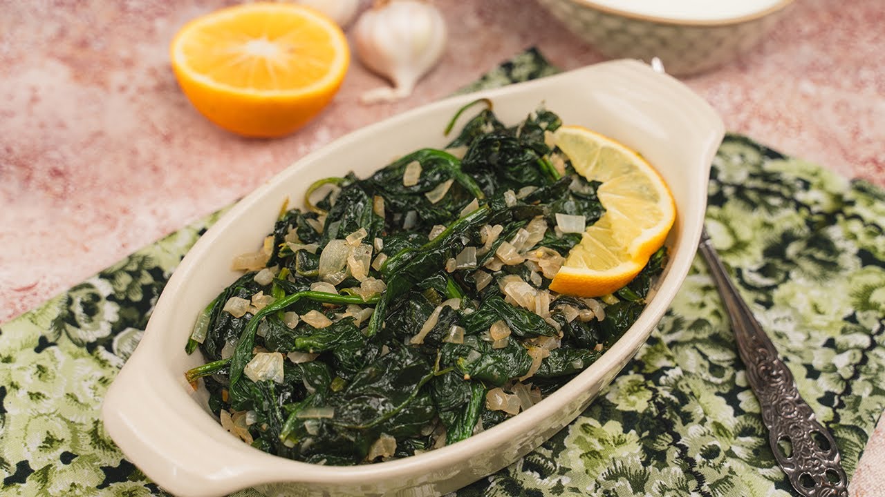 Blattspinat mit Knoblauch