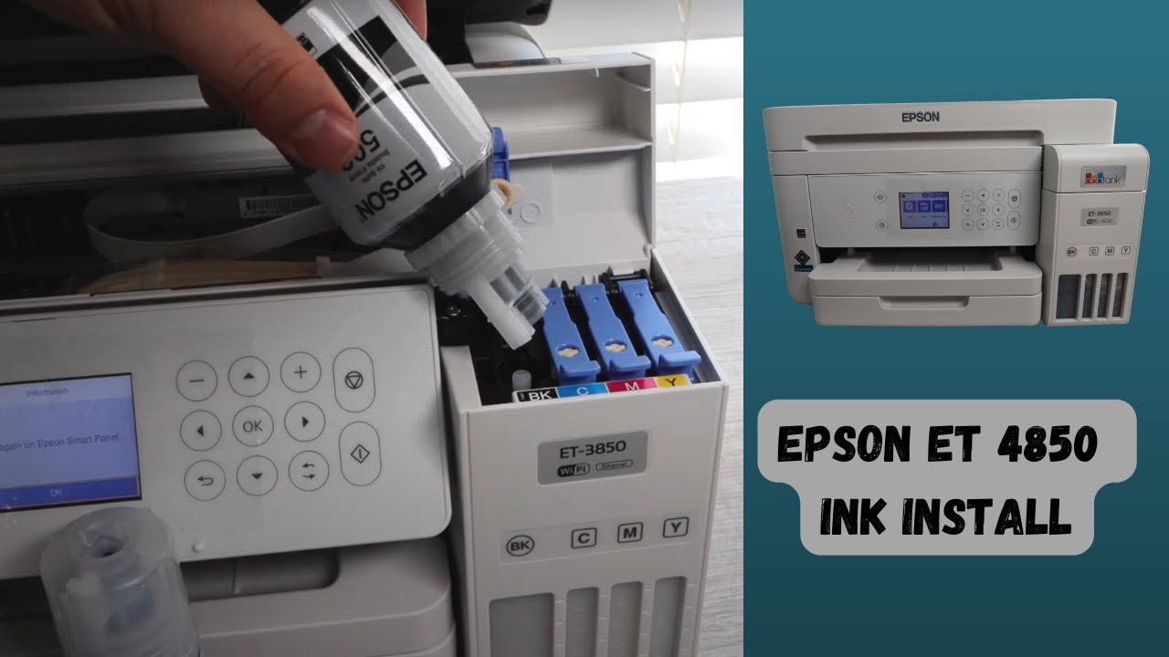 Как установить бутылки с чернилами — Epson ET 3850