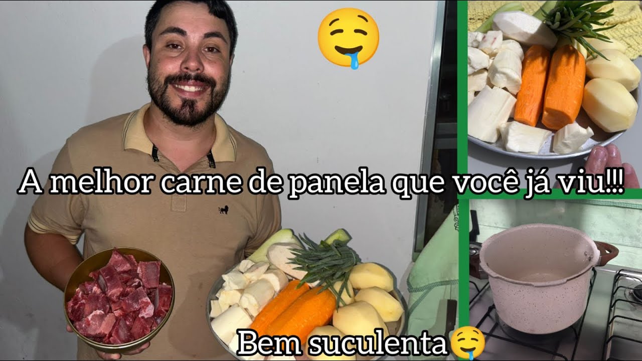 A MELHOR CARNE DE PANELA QUE JÁ VIU/ CARNE SUCULENTA E FÁCIL DE FAZER 👌
