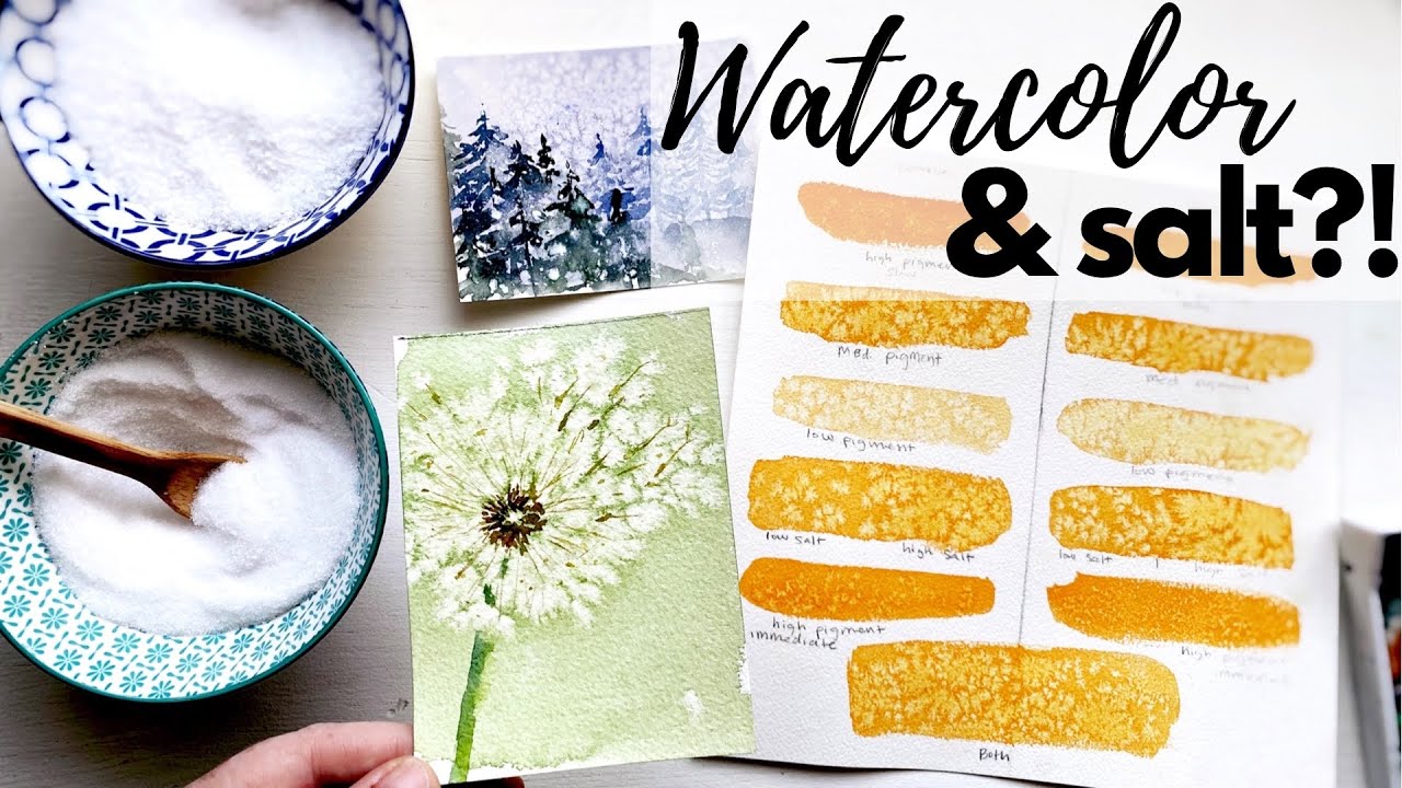 Watercolor and salt: a how-to guide to creating perfect textures with salt