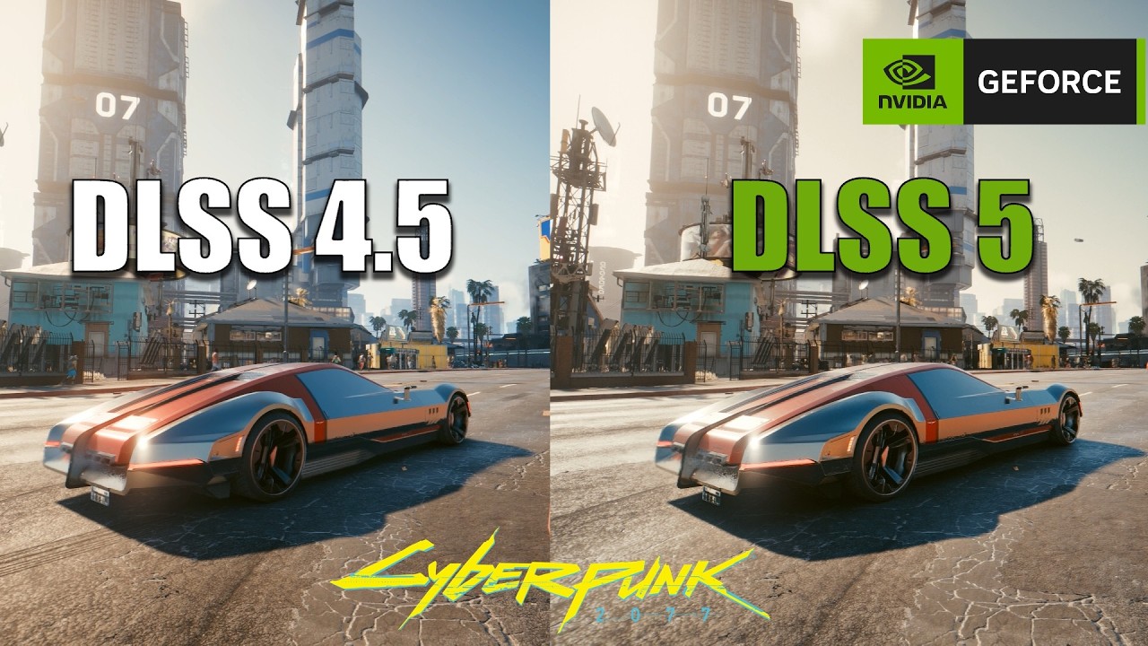 DLSS 4.5 vs DLSS 5 in Cyberpunk 2077 - Next-Gen 4K Visuals Showcased #cyberpunk2077  #dlss5 #rtx