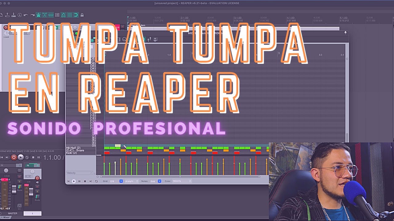 Como hacer BEATS DE REGGAETON en REAPER 2021 patrón rítmico Dembow / Pounder | Tutorial en Español.