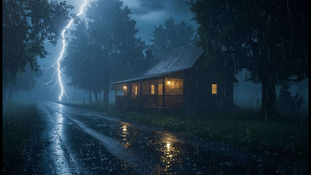 Heavy Rain & Thunderstorm Ambience | Relax and Fall Asleep with Heavy Rain White Noise