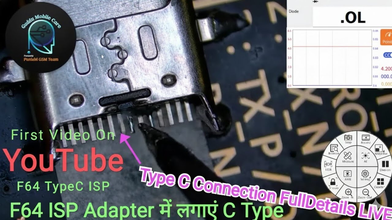 F64 Part2  Add a Type C Connector on ISP PCB  of Flash64
