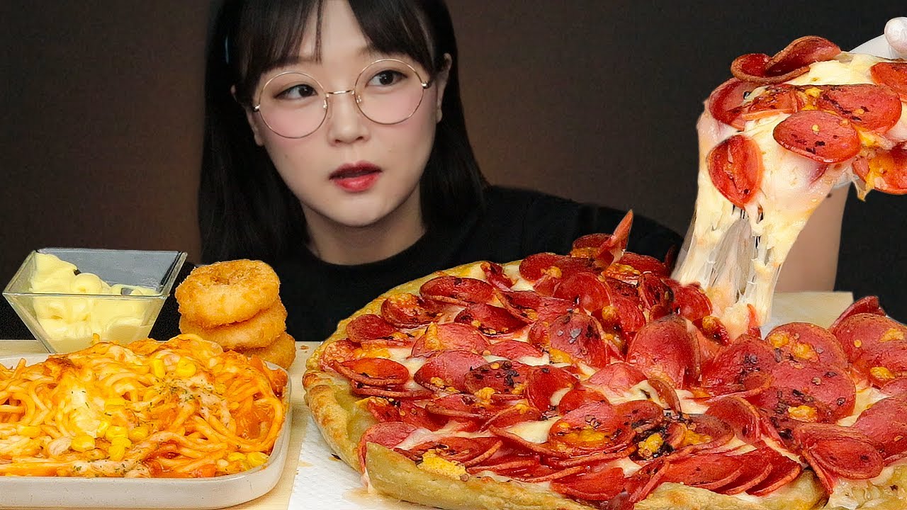 АСМР ЕДА Пицца пепперони🍕 Спагетти🍝 | PEPPERONI PIZZA & SPAGHETTI MUKBANG