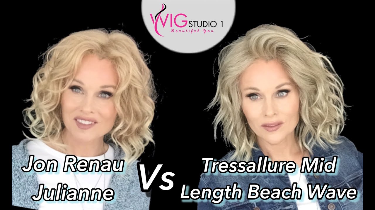 Jon Renau JULIANNE Wig Review | Tressallure MID LENGTH BEACH WAVE Wig | COMPARE | TAZS WIG CLOSET