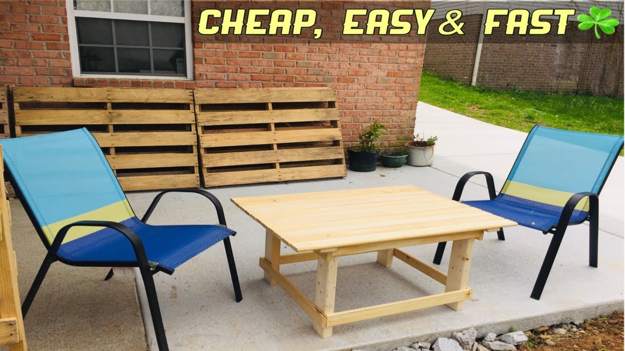 How to Make the cheapest, easiest  Coffee Table from Ikea bed slats.