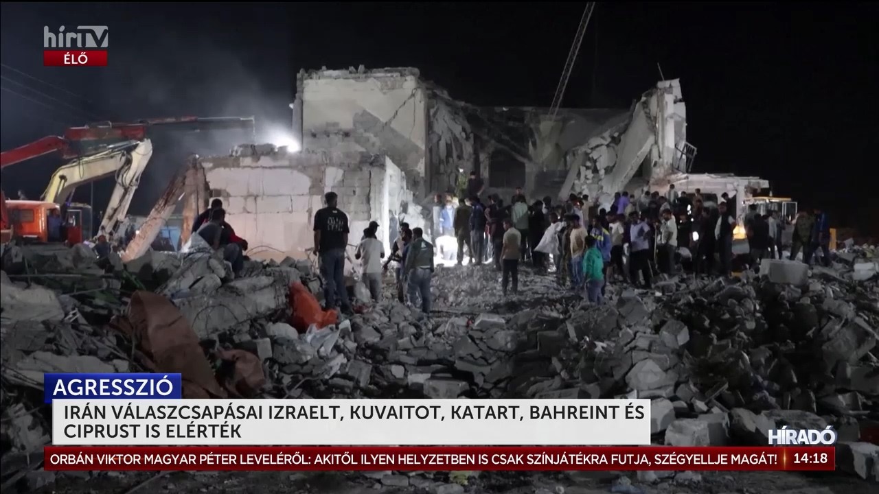 Irán válaszcsapásai Izraelt, Kuvaitot, Katart, Bahreint és Ciprust is elérték - HírTV