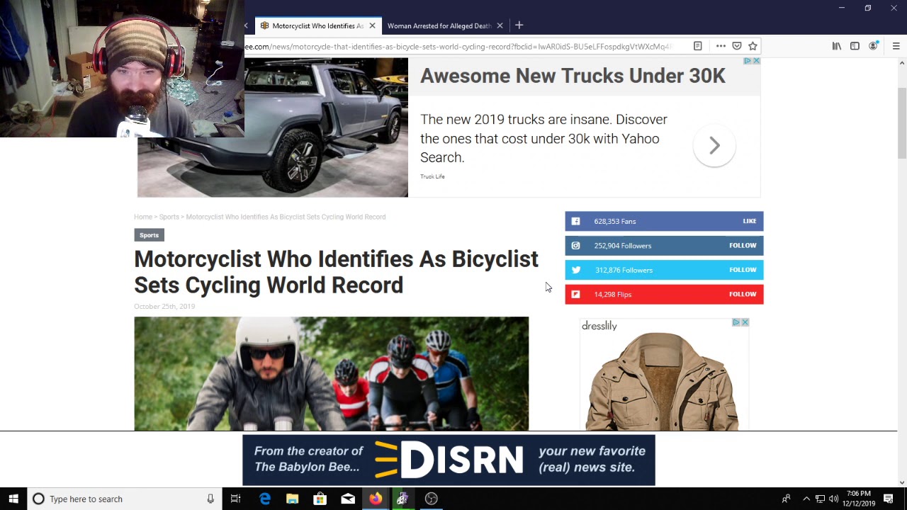 Motorcyclist Who Identifies As Bicyclist
