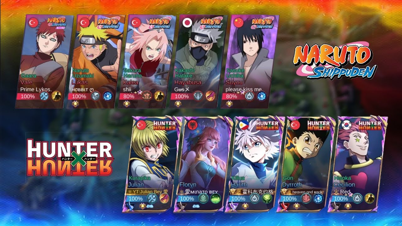  HUNTERXHUNTER TAKIMI VS NARUTO TAKIMI YAPTIK! - Mobile Legends