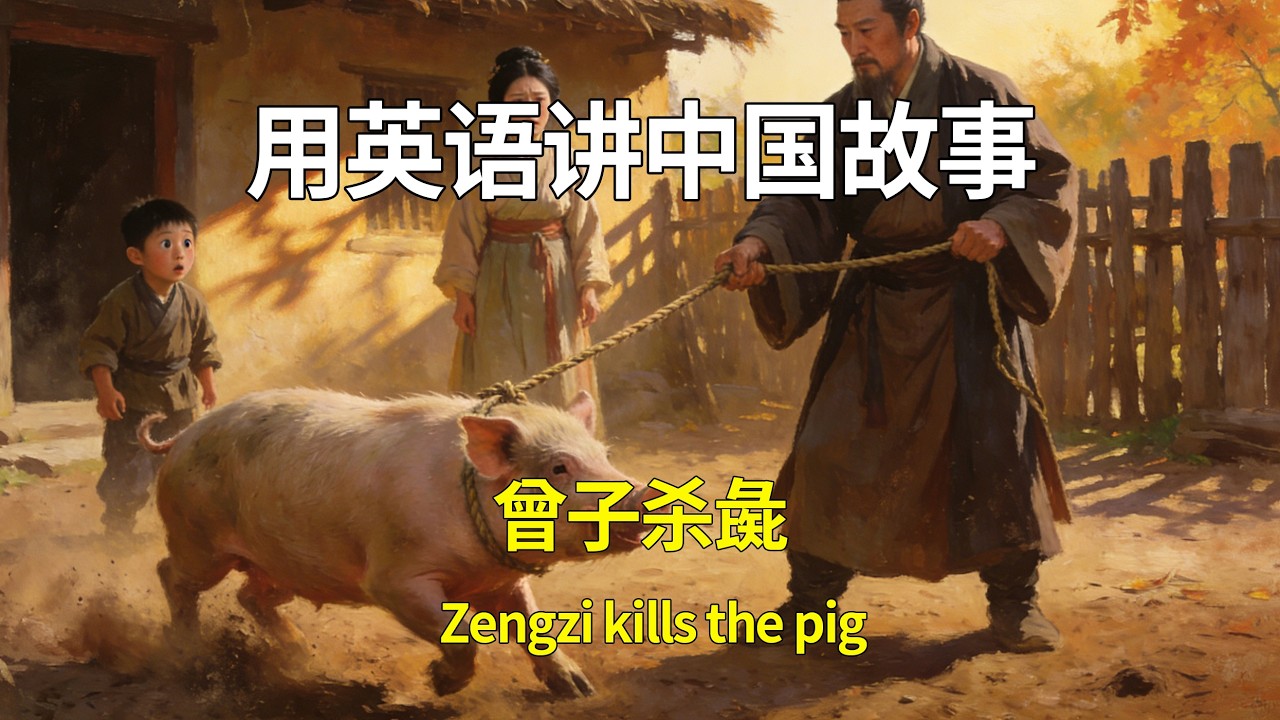 《曾子杀彘》用英语讲中国故事 ｜母语法自然形成英语耳，听说读能力全提升 #英语听力 #英语演讲 #英语启蒙 #英语 #听故事学英语