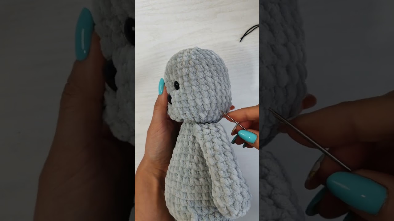 How to make face shaping for crochet bunny/Eyelashes/Eyebrows